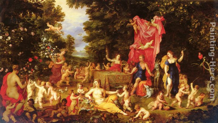 An Allegory Of The Five Senses painting - Jan the elder Brueghel An Allegory Of The Five Senses art painting